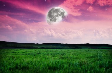 Gece gökyüzü dolunay arka plan