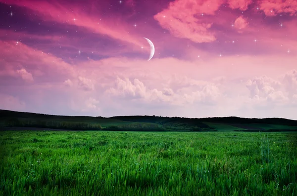 Gece gökyüzü ve alan arka plan