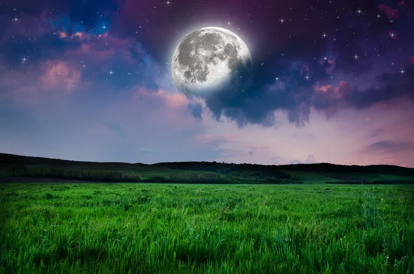 Nachthimmel Vollmond Hintergrund — Stockfoto