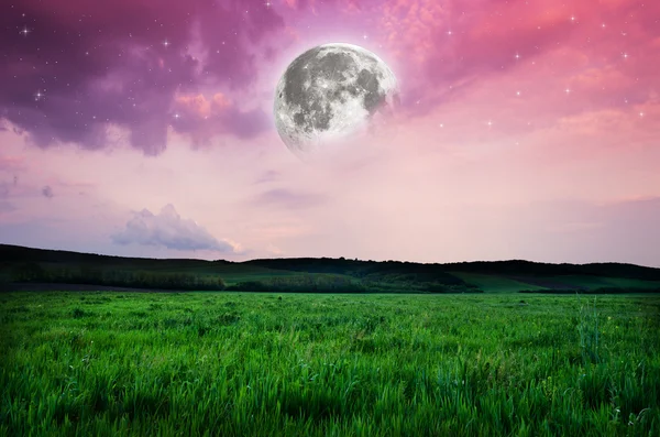 Nachthimmel Vollmond Hintergrund — Stockfoto