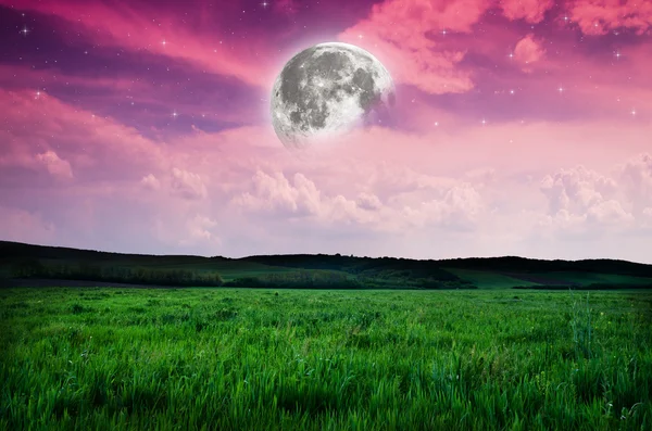 Nachthimmel Vollmond Hintergrund — Stockfoto