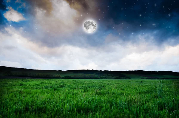 Nachthimmel Vollmond Hintergrund — Stockfoto