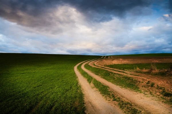 Camino rural en la noche — Foto de Stock