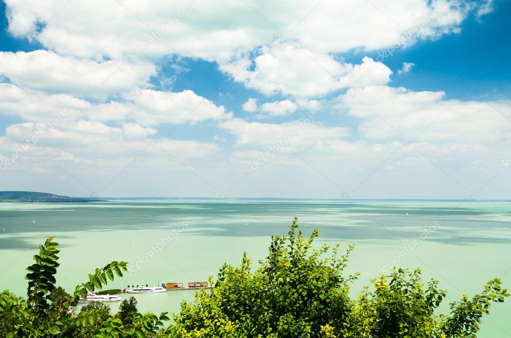 View of Balaton lake from Tihany abbey