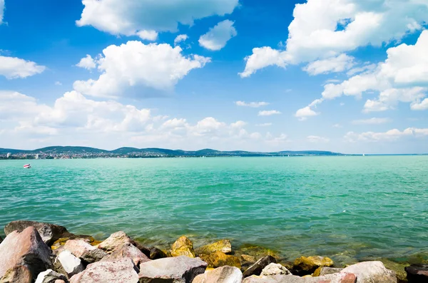 Balaton Gölü'nün görünümü — Stok fotoğraf