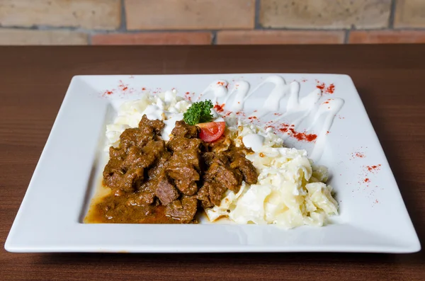 Beef stew with noodles — Stock Image Beef stew with noodles Stock Image