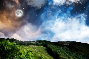 Gece arka plan görünümü