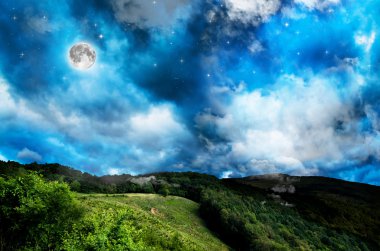 Gece arka plan görünümü