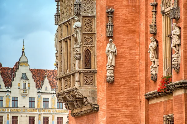 Architecture of the Market square in Wroclaw, Poland. — Stock Photo, Image