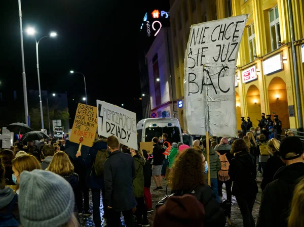 Wroclaw Polônia Novembro 2020 Protestos Das Mulheres Polônia Ativistas Bloquearam — Fotografia de Stock