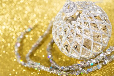 Sarı parlak tatil arka plan christmas dekorasyon