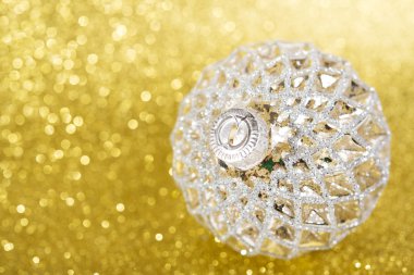 Sarı parlak tatil arka plan christmas dekorasyon