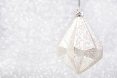 Soyut glitter arka plan üzerinde şenlikli Vintage Noel dekorasyon