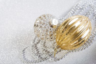 Soyut glitter arka plan üzerinde şenlikli Vintage Noel dekorasyon