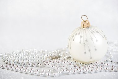 Soyut glitter arka plan üzerinde şenlikli Vintage Noel dekorasyon