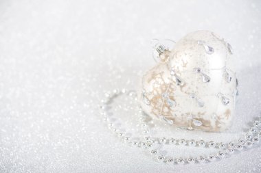 Soyut glitter arka plan üzerinde şenlikli Vintage Noel dekorasyon