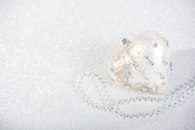 Soyut glitter arka plan üzerinde şenlikli Vintage Noel dekorasyon