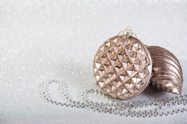 Soyut glitter arka plan üzerinde şenlikli Vintage Noel dekorasyon