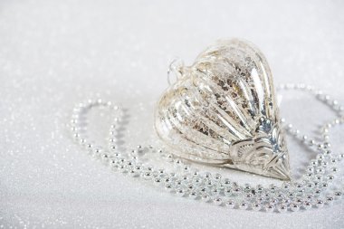 Soyut glitter arka plan üzerinde şenlikli Vintage Noel dekorasyon