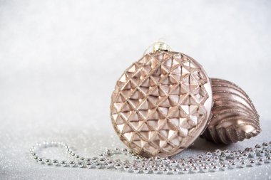 Soyut glitter arka plan üzerinde şenlikli Vintage Noel dekorasyon