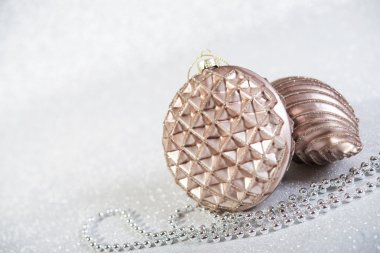 Soyut glitter arka plan üzerinde şenlikli Vintage Noel dekorasyon