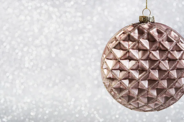 Soyut glitter arka plan üzerinde şenlikli Vintage Noel dekorasyon