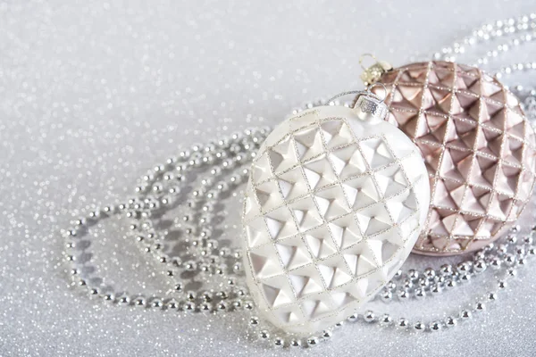 Soyut glitter arka plan üzerinde şenlikli Vintage Noel dekorasyon