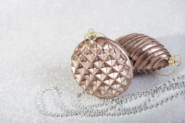 Soyut glitter arka plan üzerinde şenlikli Vintage Noel dekorasyon