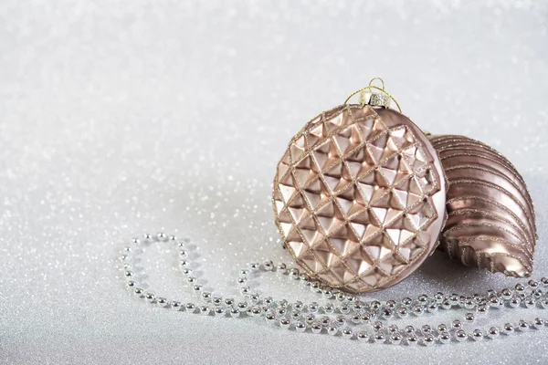 Soyut glitter arka plan üzerinde şenlikli Vintage Noel dekorasyon