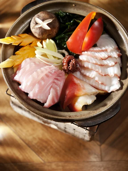 Prato Sukiyaki japonês — Fotografia de Stock