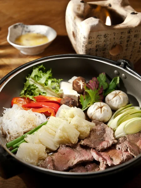 Ιαπωνική Sukiyaki πιάτο — Φωτογραφία Αρχείου