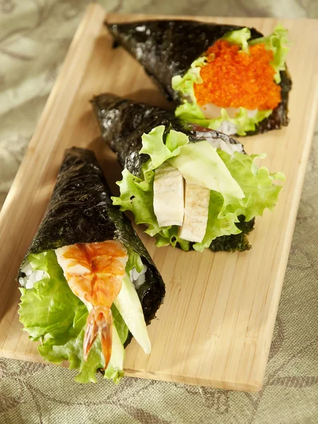 Temaki sushi — Fotografia de Stock