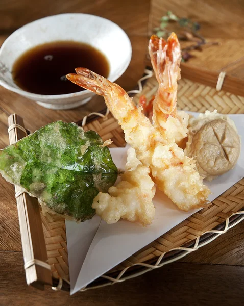 Tails tiger shrimp tempura — Stock Photo, Image