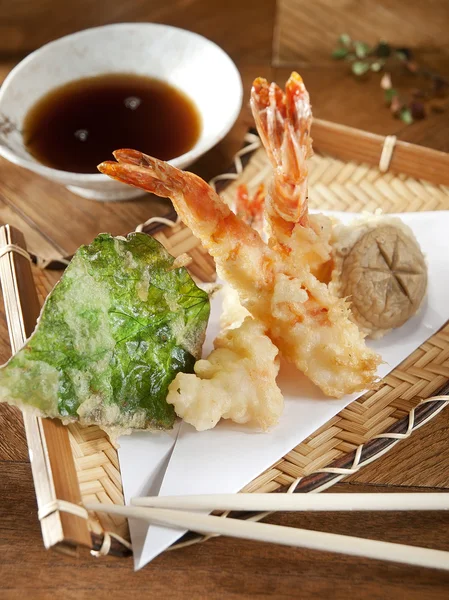 Kuyrukları kaplan karides tempura — Stok fotoğraf