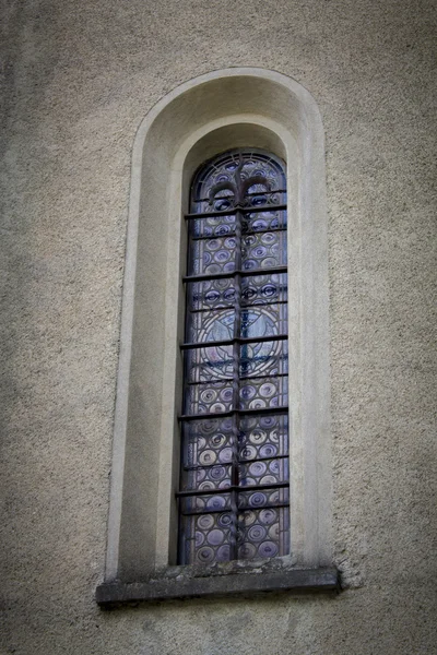 Window with Venetian glass — Stock Photo, Image