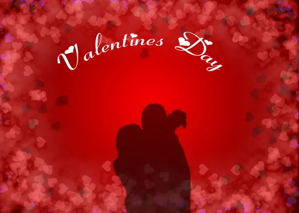 Shiny hearts bokeh light Valentine's day background — Stock Photo, Image