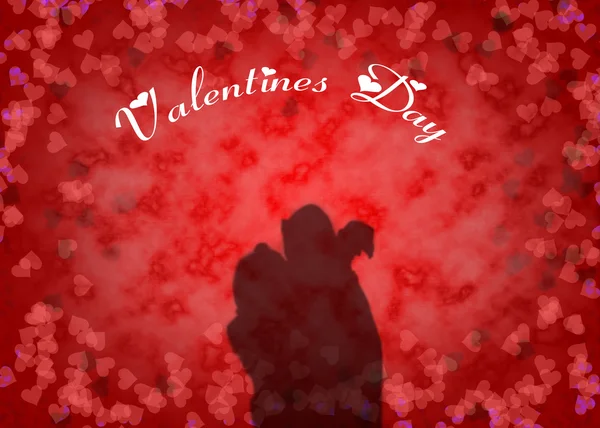 Блестящие сердца боке свет День святого Валентина фон — стоковое фото