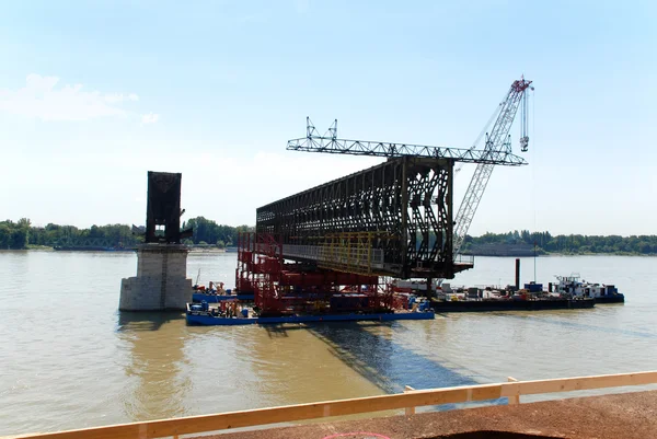 Most ve výstavbě — Stock fotografie