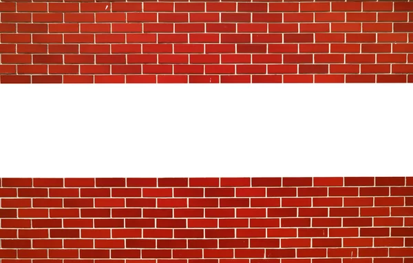 Red brick wall. horizontal line with space for text Royalty Free Stock Images