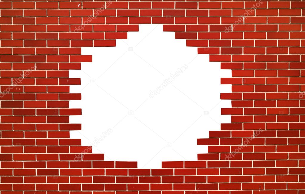 Red brick wall. space for text