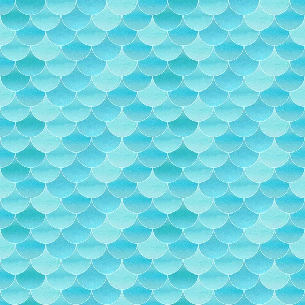 Balances Sirène Turquoise Illustration Aquarelle Squama Poisson Modèle Sous Marin — Photo