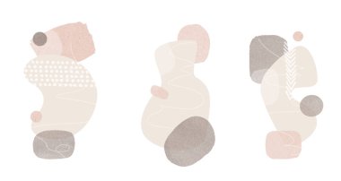 Kağıt Doku Pastası Sanatsal Ayarlı Modern Soyut Suluboya Kompozisyonları