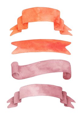 Suluboya Kurdele Kırmızı ve Pembe Tatil Sancakları, Noel ve Sevgililer Günü Dekoratif Zirvesi