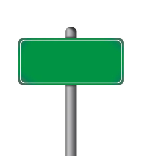 Blank Green Road Sign Isolated — Stock Photo © shutswis #6588110