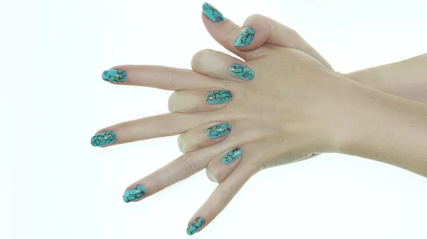 Nail design . Manicure nail paint . — Stock Photo, Image