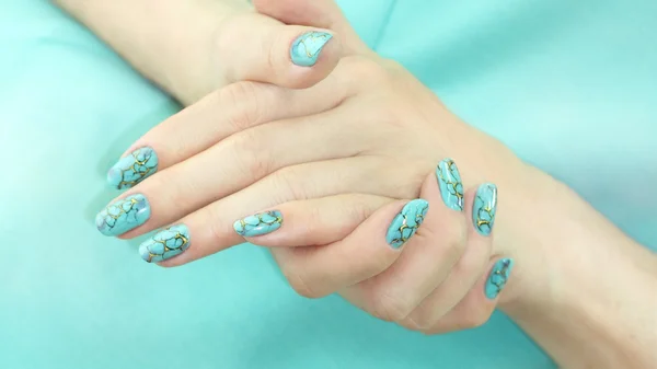 Nail design . Manicure nail paint .