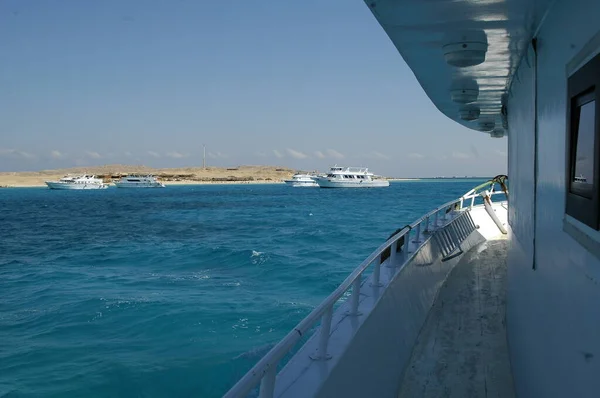 Hurghada, Egypt - November 12, 2006: Wonderful sea and diving. Tour by the tourist ships on Red sea
