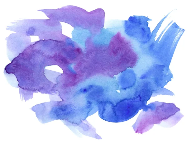 Aquarelle bleu foncé violet tache salissante — Photo