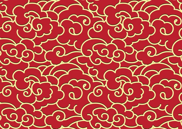 Vecteur rouge nuages chinois — Image vectorielle