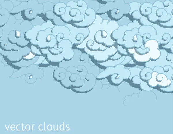 Vector Nubes chinas — Vector de stock